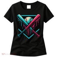 Ice Cream Dripping Baseball Home Plate Drip Respect The Women's T-Shirt thumb 0
