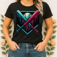 Ice Cream Dripping Baseball Home Plate Drip Respect The Women's T-Shirt thumb 2