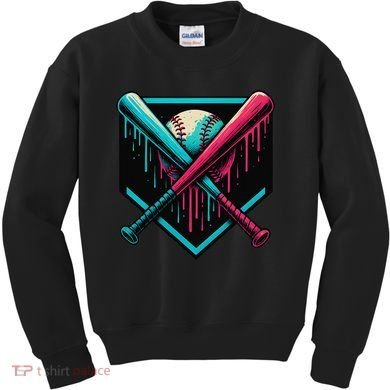 Ice Cream Dripping Baseball Home Plate Drip Respect The Kids Sweatshirt