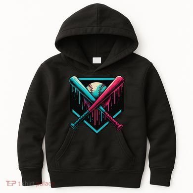Ice Cream Dripping Baseball Home Plate Drip Respect The Kids Hoodie