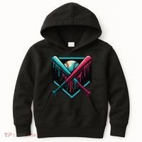 Ice Cream Dripping Baseball Home Plate Drip Respect The Kids Hoodie thumb 0