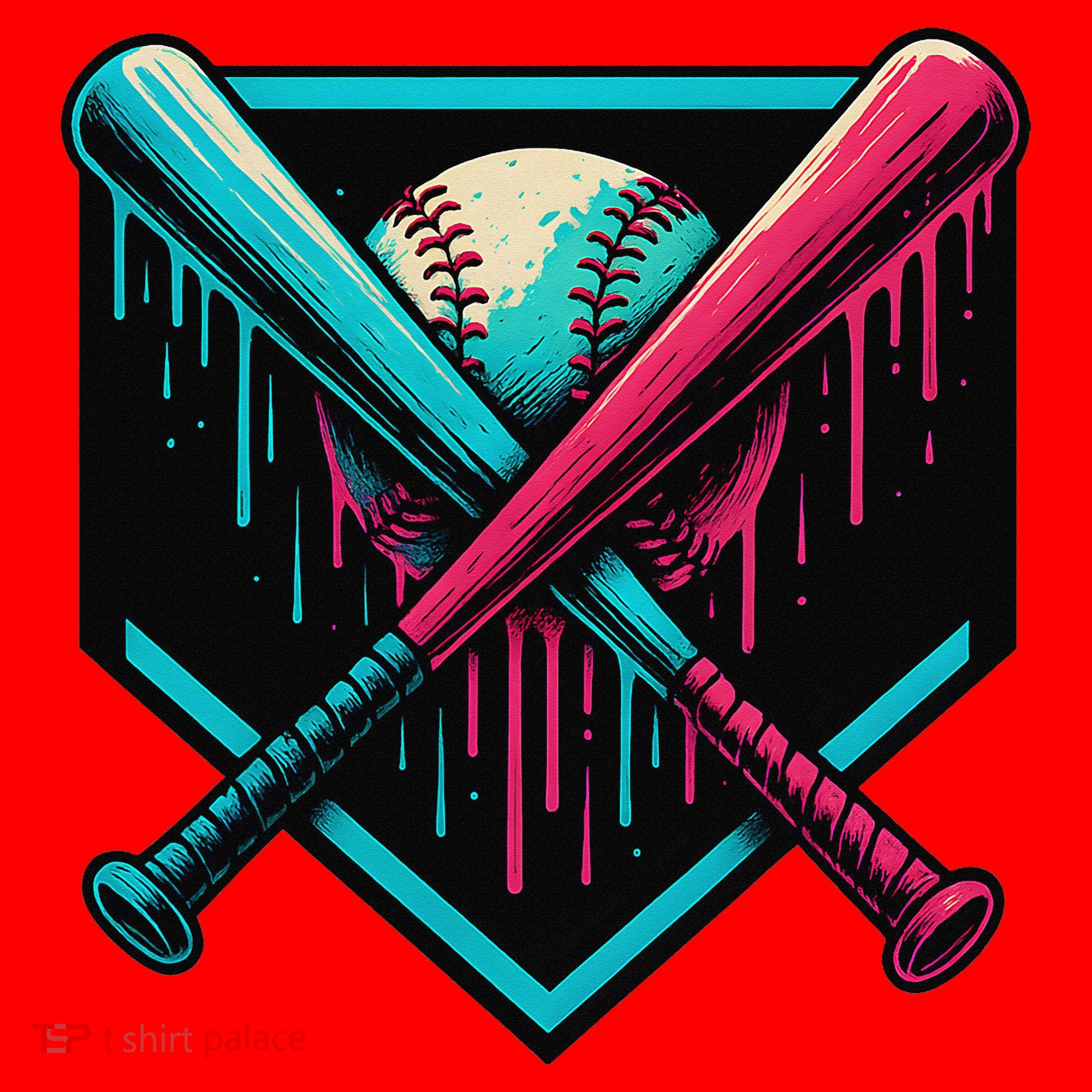 Ice Cream Dripping Baseball Home Plate Drip Respect The Santa Hat