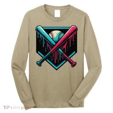 Ice Cream Dripping Baseball Home Plate Drip Respect The Long Sleeve Shirt