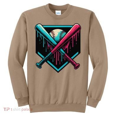 Ice Cream Dripping Baseball Home Plate Drip Respect The Sweatshirt