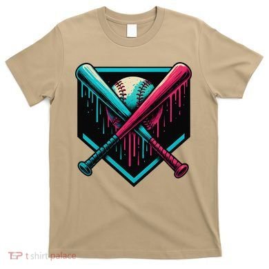 Ice Cream Dripping Baseball Home Plate Drip Respect The T-Shirt