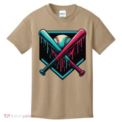 Ice Cream Dripping Baseball Home Plate Drip Respect The Kids T-Shirt