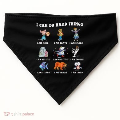 I Can Do Hard Things Teacher USA-Made Doggie Bandana