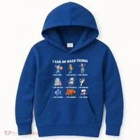 I Can Do Hard Things Teacher Kids Hoodie thumb 0