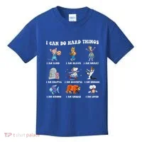 I Can Do Hard Things Teacher Kids T-Shirt thumb 0