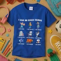 I Can Do Hard Things Teacher Kids T-Shirt thumb 3