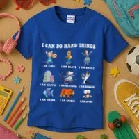 I Can Do Hard Things Teacher Kids T-Shirt thumb 3