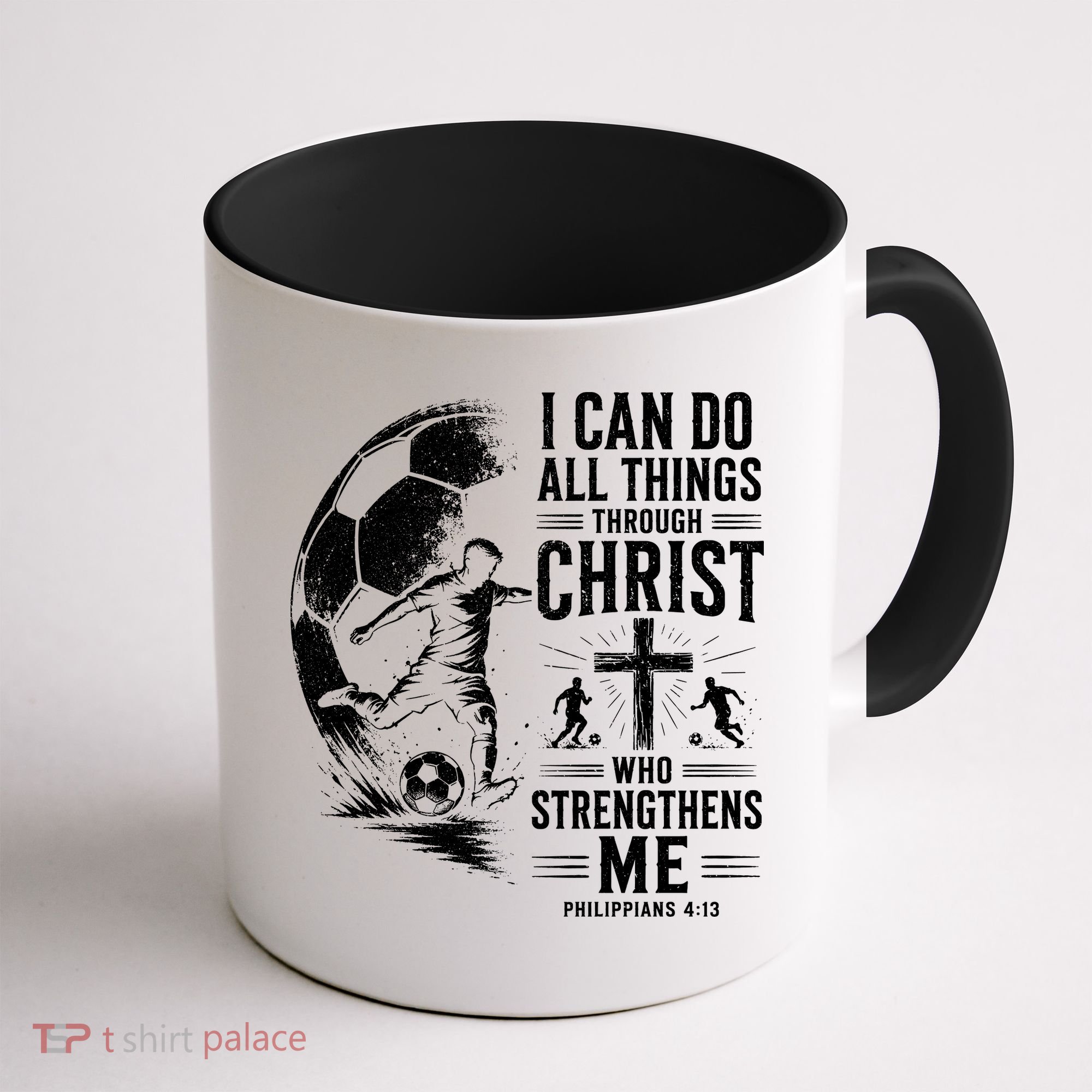 I Can Do All Things Through Christ Soccer Jesus Christian Coffee Mug