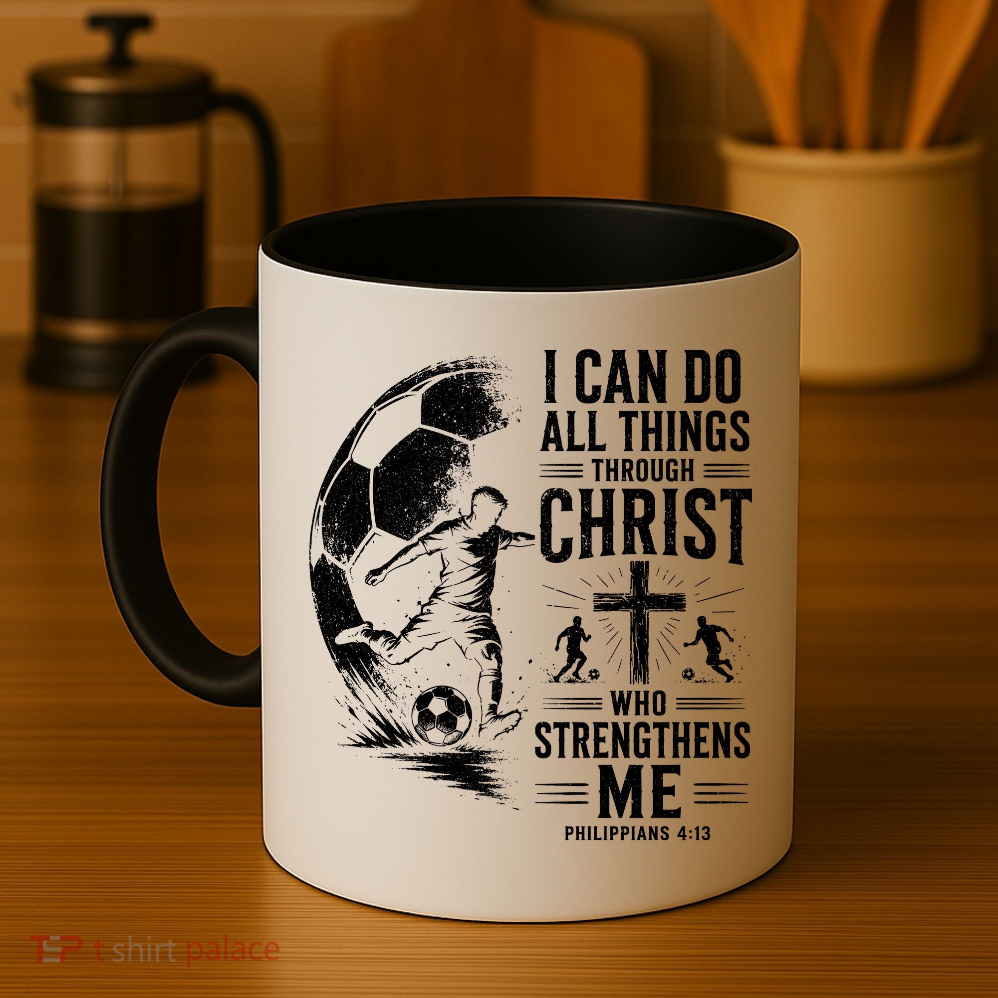 I Can Do All Things Through Christ Soccer Jesus Christian Coffee Mug