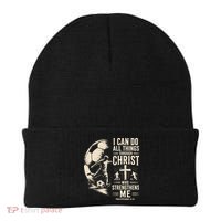 I Can Do All Things Through Christ Soccer Jesus Christian Beanie thumb 0