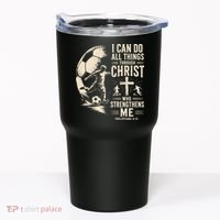 I Can Do All Things Through Christ Soccer Jesus Christian Tumbler thumb 0