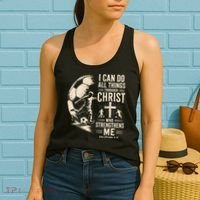 I Can Do All Things Through Christ Soccer Jesus Christian Women's Tank Top thumb 2