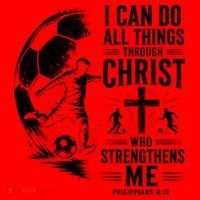 I Can Do All Things Through Christ Soccer Jesus Christian Santa Hat thumb 1