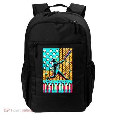 Ice Cream Drip Baseball Stuff Drip For American Flag Backpack