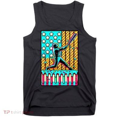Ice Cream Drip Baseball Stuff Drip For American Flag Tank Top