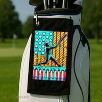 Ice Cream Drip Baseball Stuff Drip For American Flag Golf Towel thumb 2