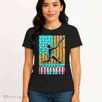 Ice Cream Drip Baseball Stuff Drip For American Flag Women's T-Shirt thumb 4