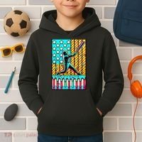 Ice Cream Drip Baseball Stuff Drip For American Flag Kids Hoodie thumb 2