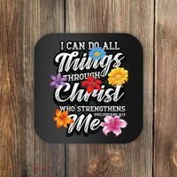 I Can Do All Things Through Christ Who Strengthens Me Coaster thumb 0