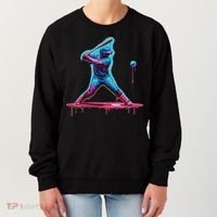 Ice Cream Drip Baseball Bat Baseball Player Women's Sweatshirt thumb 0