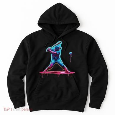 Ice Cream Drip Baseball Bat Baseball Player Hoodie