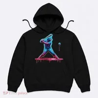 Ice Cream Drip Baseball Bat Baseball Player Hoodie thumb 0