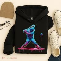 Ice Cream Drip Baseball Bat Baseball Player Hoodie thumb 4