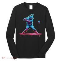 Ice Cream Drip Baseball Bat Baseball Player Long Sleeve Shirt thumb 0