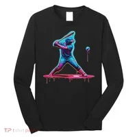 Ice Cream Drip Baseball Bat Baseball Player Long Sleeve Shirt thumb 0