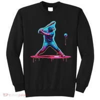 Ice Cream Drip Baseball Bat Baseball Player Sweatshirt thumb 0