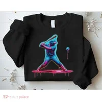 Ice Cream Drip Baseball Bat Baseball Player Sweatshirt thumb 2