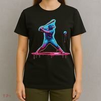 Ice Cream Drip Baseball Bat Baseball Player T-Shirt thumb 4