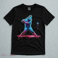 Ice Cream Drip Baseball Bat Baseball Player T-Shirt thumb 5
