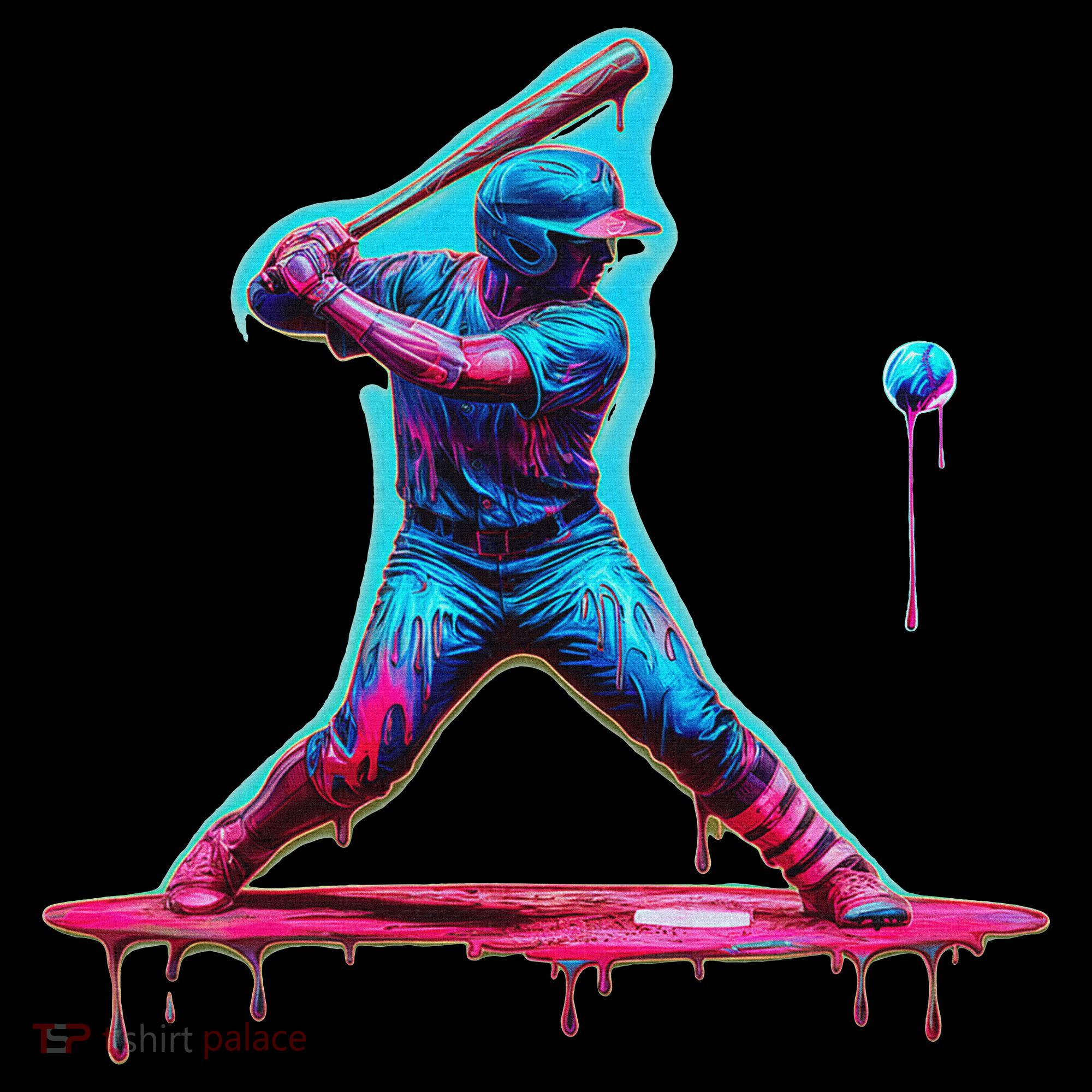 Ice Cream Drip Baseball Bat Baseball Player Backpack