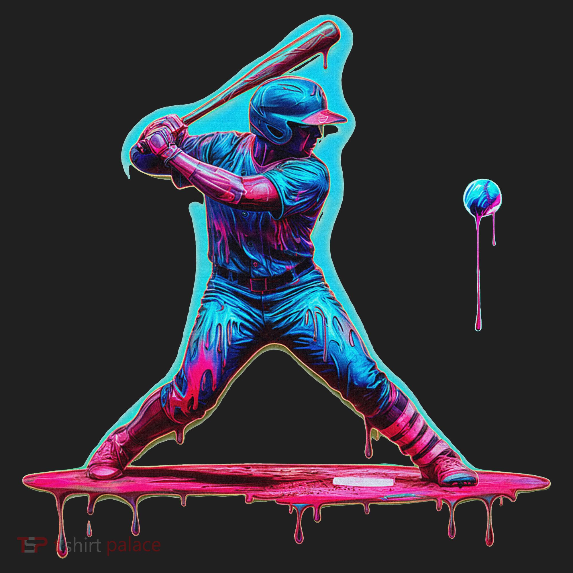 Ice Cream Drip Baseball Bat Baseball Player Beanie