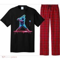 Ice Cream Drip Baseball Bat Baseball Player Pajama Set thumb 0