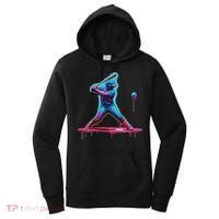 Ice Cream Drip Baseball Bat Baseball Player Women's Hoodie thumb 0