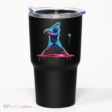 Ice Cream Drip Baseball Bat Baseball Player Tumbler