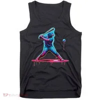 Ice Cream Drip Baseball Bat Baseball Player Tank Top thumb 0