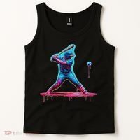 Ice Cream Drip Baseball Bat Baseball Player Tank Top thumb 2