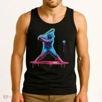Ice Cream Drip Baseball Bat Baseball Player Tank Top thumb 3