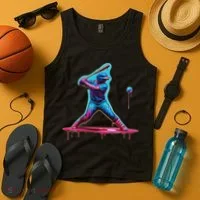 Ice Cream Drip Baseball Bat Baseball Player Tank Top thumb 4