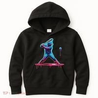Ice Cream Drip Baseball Bat Baseball Player Kids Hoodie thumb 0