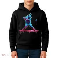 Ice Cream Drip Baseball Bat Baseball Player Kids Hoodie thumb 4