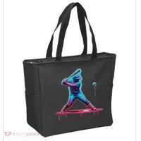 Ice Cream Drip Baseball Bat Baseball Player Tote Bag thumb 2