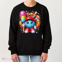 Ice Cream Drip Baseball Stuff Baseball Drip For Women's Sweatshirt thumb 0